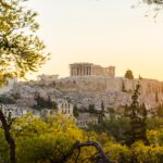 Akropolis im Sonnenuntergang
